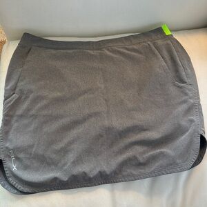 RLX Ralph Lauren Gray Skirt with Neon Green Accent